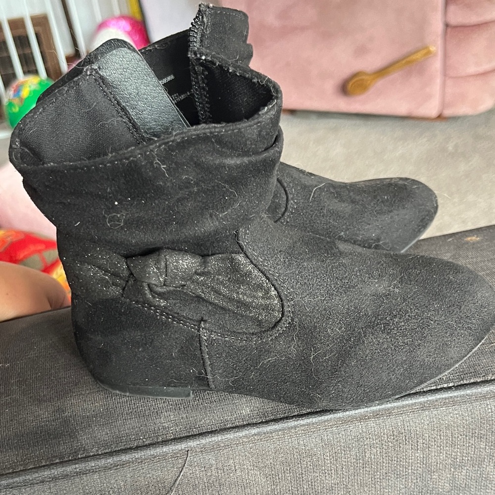 Target Kids Black Suede Boots